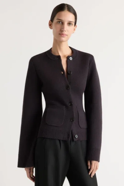 Modern Citizen Eames Organic Cotton-wool Cardigan In Black