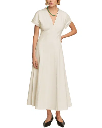 Modern Citizen Ember Cotton Twill A-line Dress In Neutral