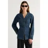 Modern Citizen Emmett Structured-sleeve Denim Jacket In Blue