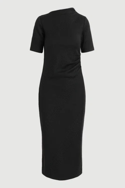 Modern Citizen Evie Ribbed-knit Jersey Dress In Black