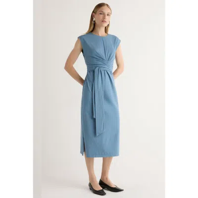 Modern Citizen Fei Tie-front Organic Cotton Dress In Multi