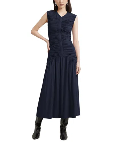 Modern Citizen Florence Ruched Dress In Blue