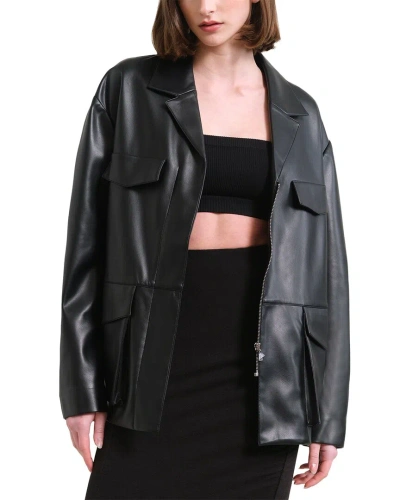 Modern Citizen Jax Vegan Leather Jacket In Black