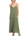 Modern Citizen Juliette Pleated Maxi Dress In Green
