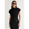 Modern Citizen Kenny Asymmetric Neck Tee In Black