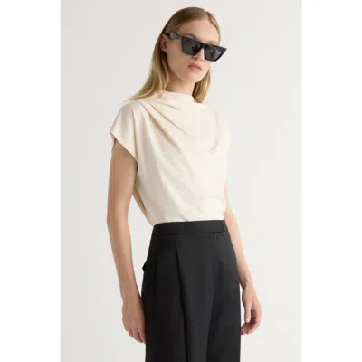 Modern Citizen Kenny Asymmetric Neck Tee In White