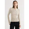 Modern Citizen Lilou Wrap-neck Long-sleeve Tee In Neutral