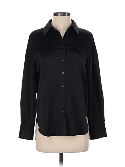 Pre-owned Modern Citizen Long Sleeve Button Down Shirt In Black