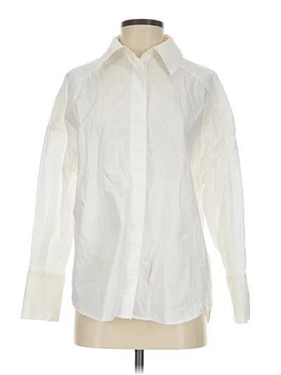 Pre-owned Modern Citizen Long Sleeve Button Down Shirt In White