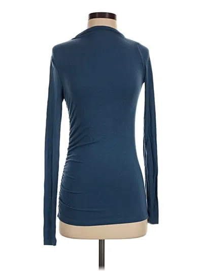 Pre-owned Modern Citizen Long Sleeve Top Blue Turtleneck Tops