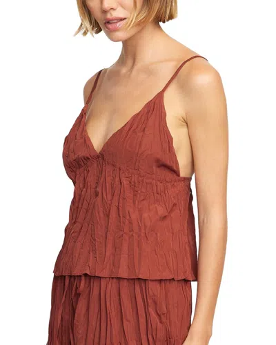 Modern Citizen Meg Tie-back Crinkled Cami In Brown