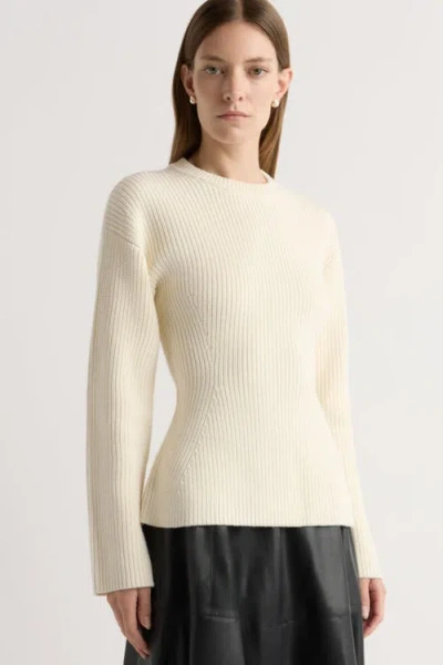 Modern Citizen Minali Ribbed Sculpted Sweater In Multi