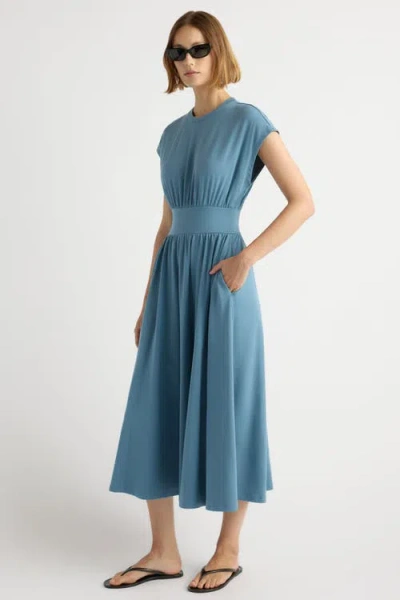 Modern Citizen Prima Jersey Midi Dress In Blue