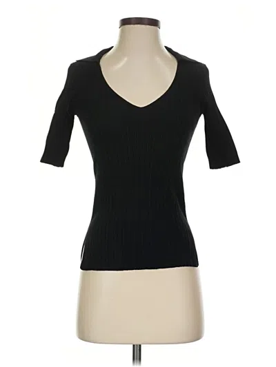 Pre-owned Modern Citizen Short Sleeve Top Black Scoop Neck Tops