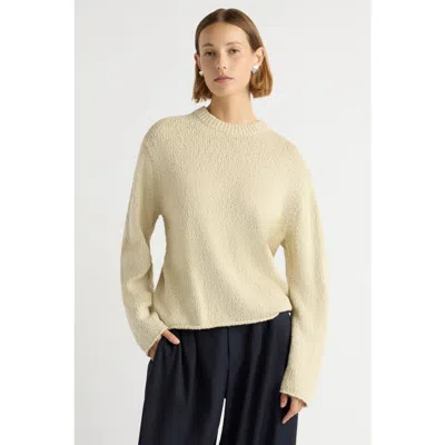 Modern Citizen Sonya Textured Organic Cotton Sweater In Neutral