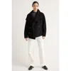 Modern Citizen Vashti Wool-blend Collared Peacoat In Black