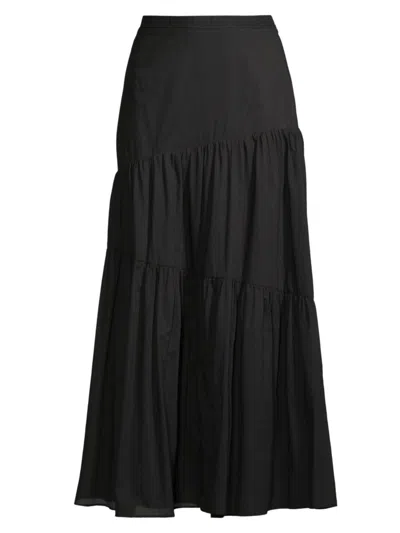 Modern Citizen Women's Runa Tiered Maxi Skirt In Black