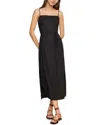 Modern Citizen Yanelly Lace-up Stretch Linen Dress In Black