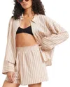 Modern Citizen Ziba Cropped Striped Shirt