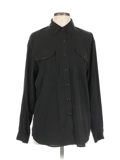 Pre-owned Modern Essentials Long Sleeve Blouse In Black