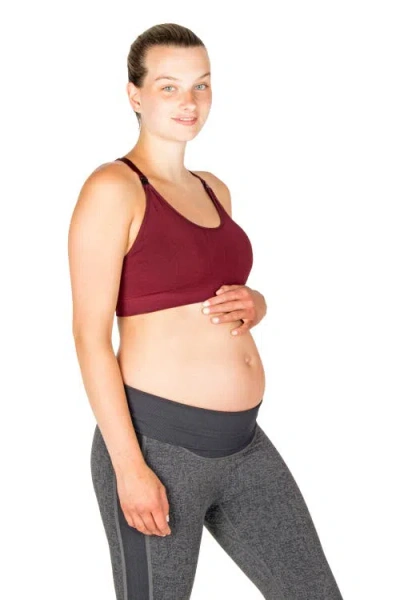 Modern Eternity Maternity Bella Yoga In Burgundy