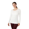 Modern Eternity Maternity Charlotte Long Sleeve Nursing & Maternity Top In White
