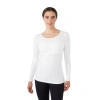 Modern Eternity Maternity Charlotte Long Sleeve Nursing & Maternity Top In White