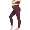 Modern Eternity Maternity Ella Activewear Seamless Maternity Leggings In Burgundy
