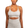 Modern Eternity Maternity Layla Yoga Racer Back Nursing Bra In Gray