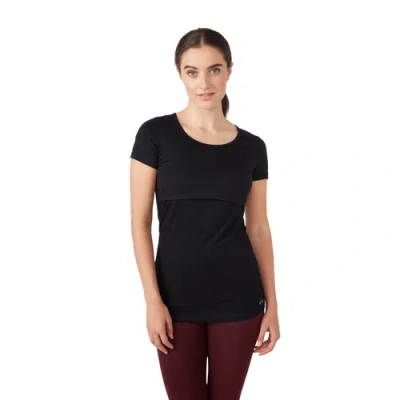 Modern Eternity Maternity Modern Eternity Nia Short Sleeve Maternity & Nursing Top In Black