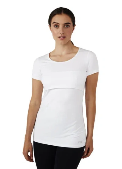 Modern Eternity Maternity Modern Eternity Nia Short Sleeve Maternity & Nursing Top In White
