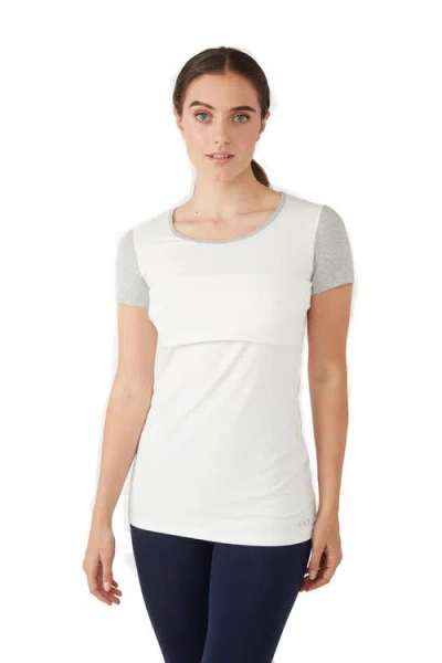 Modern Eternity Maternity Modern Eternity Nia Short Sleeve Maternity & Nursing Top In White
