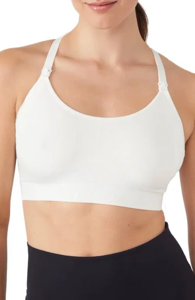 Modern Eternity Maternity Modern Eternity Seamless Yoga Nursing Bralette In White