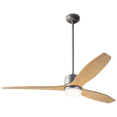 Modern Fan 54"  Arbor Dc Graphite Maple Damp Rated Fan With Remote