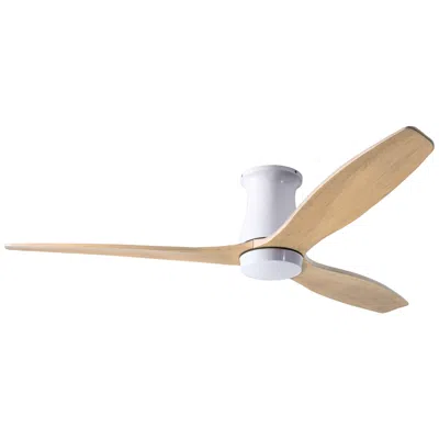 Modern Fan 54"  Arbor Gloss White Maple Hugger Ceiling Fan With Remote