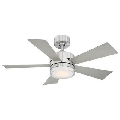 Modern Forms 42"  Wynd Stainless Steel Led Smart Ceiling Fan - Made To Order