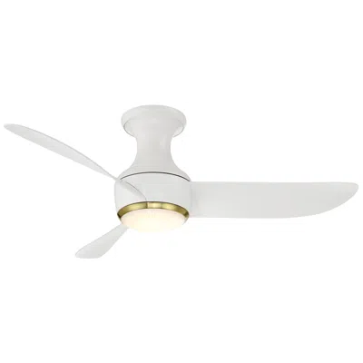 Modern Forms 44" Corona Matte White 3500k Led Smart Ceiling Fan - Made To Order