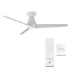 Modern Forms 52" 3 - Blade Smart Propeller Ceiling Fan With Remote Control And Light Kit With Selectable Color Te In Matte White