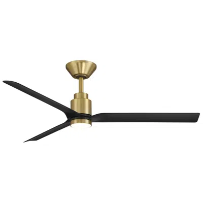 Modern Forms 52"  Smooth Soft Brass Led Smart Ceiling Fan In Black