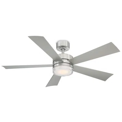 Modern Forms 52"  Wynd Stainless Steel Led Wet Rated Smart Ceiling Fan