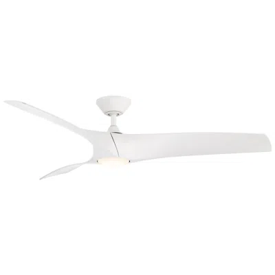 Modern Forms 52"  Zephyr Matte White Led Smart Ceiling Fan