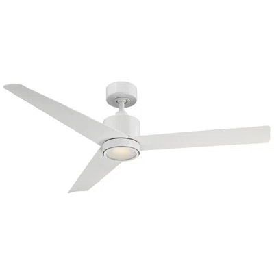 Modern Forms 54"  Lotus Matte White Led Wet Rated Smart Ceiling Fan