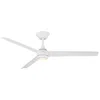 Modern Forms 54"  Pisces Matte White Led Smart Ceiling Fan In White