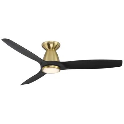 Modern Forms 54"  Skylark Soft Brass Wet Rated Led Hugger Smart Fan