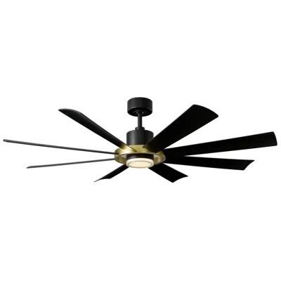 Modern Forms 60"  Aura Black And Brass Led Smart Ceiling Fan