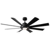 Modern Forms 60"  Aura Matte Black Led Smart Ceiling Fan In Black