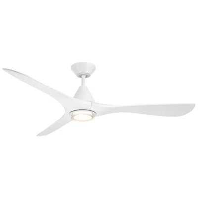 Modern Forms 60"  Carve Matte White Led Smart Ceiling Fan