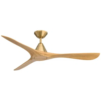 Modern Forms 60"  Carve Soft Brass Smart Ceiling Fan With Remote In Brown