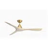 Modern Forms 60"  Carve Soft Brass Smart Ceiling Fan With Remote In Multi