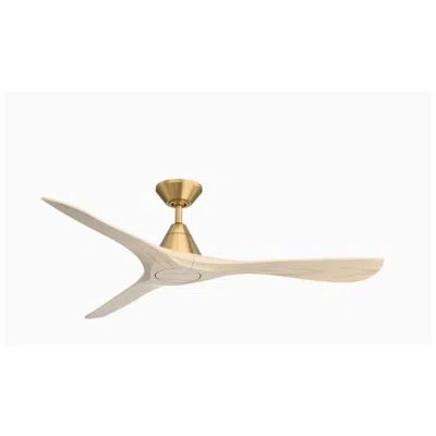 Modern Forms 60"  Carve Soft Brass Smart Ceiling Fan With Remote In Multi